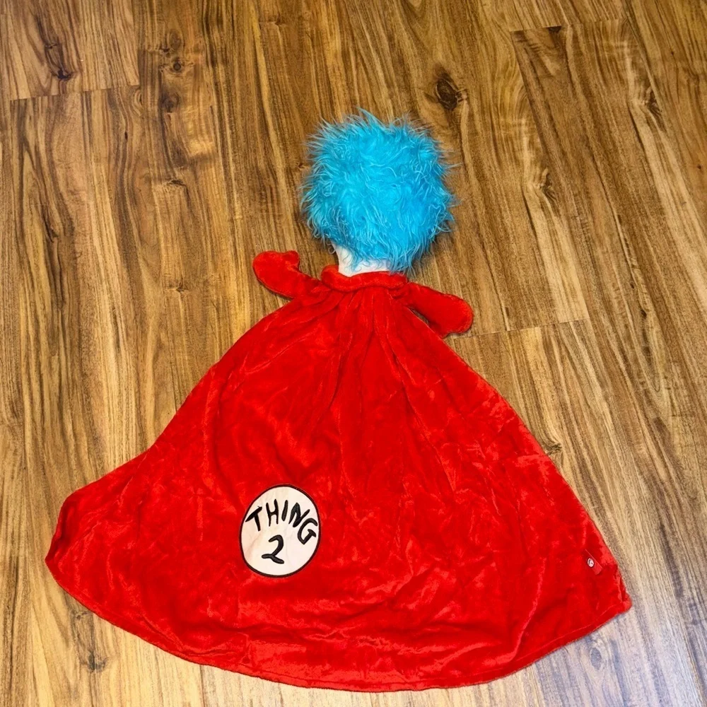 Universal Studios Cat in the Hat thing 1 2 Plush stuffed animal lovey security